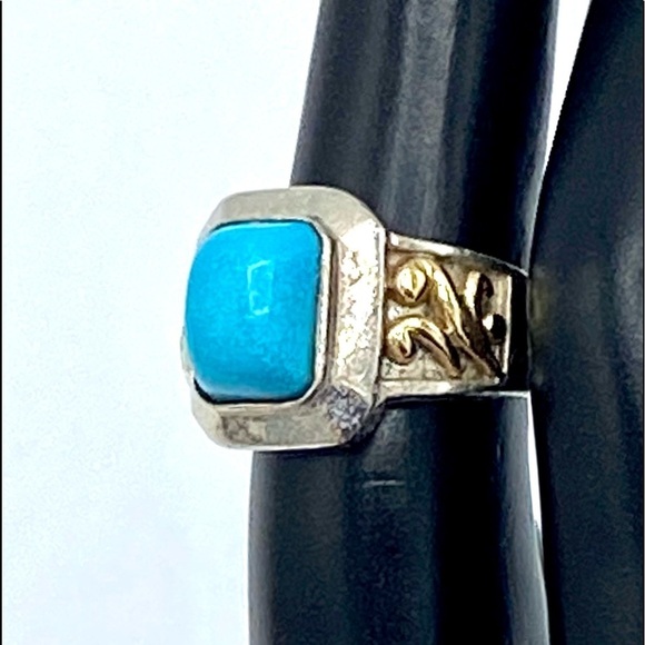 Turquoise in color silver size 5 1/2 - Picture 6 of 7